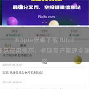 Bitpie安卓下载 Bitpie钱包使用技巧：多链资产管理全攻略