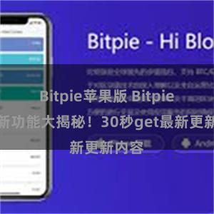 Bitpie苹果版 Bitpie钱包新功能大揭秘！30秒get最新更新内容