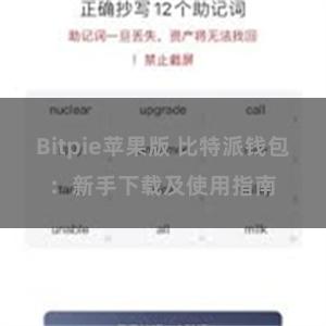 Bitpie苹果版 比特派钱包：新手下载及使用指南