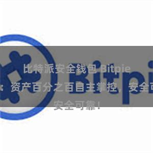 比特派安全钱包 Bitpie钱包：资产百分之百自主掌控，安全可靠！