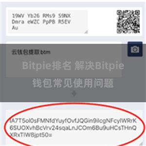 Bitpie排名 解决Bitpie钱包常见使用问题