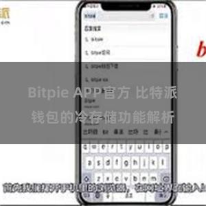 Bitpie APP官方 比特派钱包的冷存储功能解析