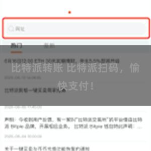 比特派转账 比特派扫码，愉快支付！