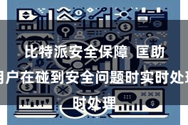 比特派安全保障  匡助用户在碰到安全问题时实时处理